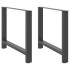 2 db antracit acél dohányzóasztal lábak 90x(72-73) cm