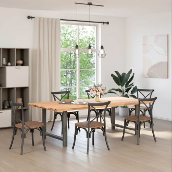 2 db antracitszürke acél étkezőasztalláb 90 x (72-73) cm