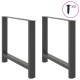 2 db antracit acél dohányzóasztal lábak 90x(72-73) cm