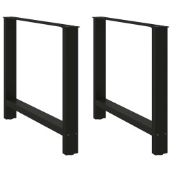 2 db fekete acél dohányzóasztal lábak 100x(72-73) cm
