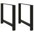 2 db fekete acél dohányzóasztal lábak 100x(72-73) cm