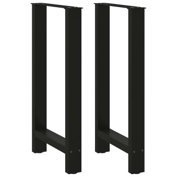 2 db fekete acél bárasztalláb 40x(90-91) cm