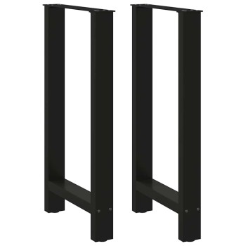 2 db fekete acél bárasztalláb 50x(90-91) cm