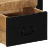 Éjjeli szekrények 2 db tömör nyersfa mangó 40x35x25 cm