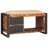 Tárolópad sokszínű 80 x 35 x 40 cm tömör újrahasznosított fa