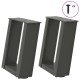 2 db antracit acél dohányzóasztal lábak u-alakú 30x(30-31) cm