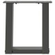 2 db antracit acél dohányzóasztal lábak u-alakú 30x(30-31) cm