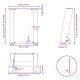 2 db antracit acél dohányzóasztal lábak u-alakú 30x(30-31) cm