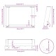 2 db antracit acél dohányzóasztal lábak u-alakú 50x(30-31) cm