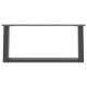 2 db antracit acél dohányzóasztal lábak u-alakú 60x(30-31) cm