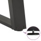2 db antracit acél dohányzóasztal lábak u-alakú 60x(30-31) cm