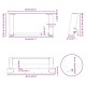 2 db antracit acél dohányzóasztal lábak u-alakú 60x(30-31) cm