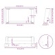 2 db acél fekete dohányzóasztal lábak u-alakú 70x(30-31) cm
