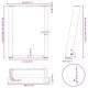 2 db acél fekete dohányzóasztal lábak u-alakú 28x(42-43) cm