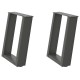2 db antracit acél dohányzóasztal lábak u-alakú 28x(42-43) cm