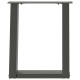 2 db antracit acél dohányzóasztal lábak u-alakú 28x(42-43) cm