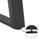 2 db antracit acél dohányzóasztal lábak u-alakú 28x(42-43) cm