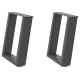 2 db antracit acél dohányzóasztal lábak u-alakú 38x(42-43) cm