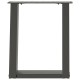 2 db antracit acél dohányzóasztal lábak u-alakú 38x(42-43) cm