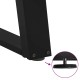 2 db acél fekete dohányzóasztal lábak u-alakú 50x(42-43) cm