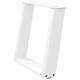 2 db fehér acél dohányzóasztal lábak u-alakú 50x(42-43) cm