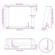 2 db fehér acél dohányzóasztal lábak u-alakú 60x(42-43) cm
