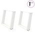 2 db fehér acél dohányzóasztal lábak u-alakú 70x(42-43) cm