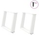 2 db fehér acél dohányzóasztal lábak u-alakú 70x(42-43) cm