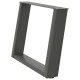 2 db antracit acél dohányzóasztal lábak u-alakú 70x(42-43) cm