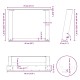 2 db antracit acél dohányzóasztal lábak u-alakú 70x(42-43) cm