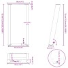 2 db fekete, u alakú acél konzolasztal láb 38 x (72-73) cm