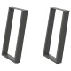 2 db antracit acél étkezőasztal lábak u-alakú 50x(72-73) cm