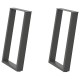 2 db antracit acél étkezőasztal lábak u-alakú 60x(72-73) cm