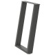 2 db antracit acél étkezőasztal lábak u-alakú 60x(72-73) cm