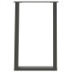 2 db antracit acél étkezőasztal lábak u-alakú 60x(72-73) cm