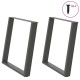 2 db antracit acél étkezőasztal lábak u-alakú 70x(72-73) cm