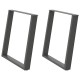 2 db antracit acél étkezőasztal lábak u-alakú 70x(72-73) cm