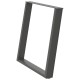 2 db antracit acél étkezőasztal lábak u-alakú 70x(72-73) cm