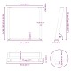 2 db antracit acél étkezőasztal lábak u-alakú 70x(72-73) cm