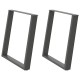 2 db antracit acél étkezőasztal lábak u-alakú 80x(72-73) cm