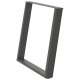 2 db antracit acél étkezőasztal lábak u-alakú 80x(72-73) cm