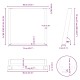 2 db antracit acél étkezőasztal lábak u-alakú 80x(72-73) cm