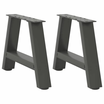 2 db antracitszürke a-alakú acél dohányzóasztal láb 30x(30-31) cm