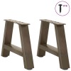 2 db a-alakú acél dohányzóasztal láb 30x(30-31) cm
