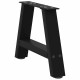 2 db acél fekete dohányzóasztal lábak a-alakú 40x(30-31) cm