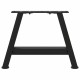 2 db acél fekete dohányzóasztal lábak a-alakú 40x(30-31) cm