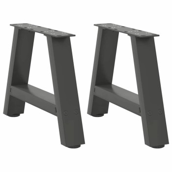 2 db antracitszürke a-alakú acél dohányzóasztal láb 40x(30-31) cm
