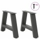 2 db antracit acél dohányzóasztal lábak a-alakú 40x(30-31) cm