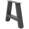 2 db antracitszürke a-alakú acél dohányzóasztal láb 40x(30-31) cm