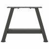 2 db antracitszürke a-alakú acél dohányzóasztal láb 40x(30-31) cm